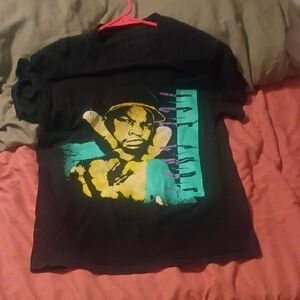 Graphic ice Cube   Black T-Shirt with Colorful Design Small